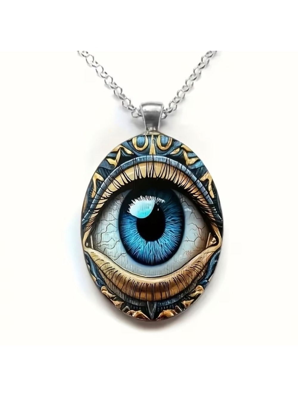 Eye-Catching Blue Eye Pendant Necklace - wizard/witch costume win! - Picture 2 of 3